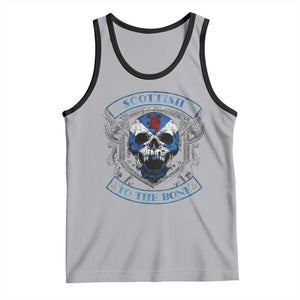 Funny Scottish Viking Tank Top Scottish To The Bone Vintage Scottish Lion Rampant Flag Skull TS11 Athletic Heather Black Print Your Wear