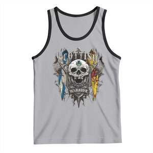 Scottish Warrior Tank Top Vintage Skull Celtic Cross Scottish Lion Rampant Flag TS11 Athletic Heather Black Print Your Wear