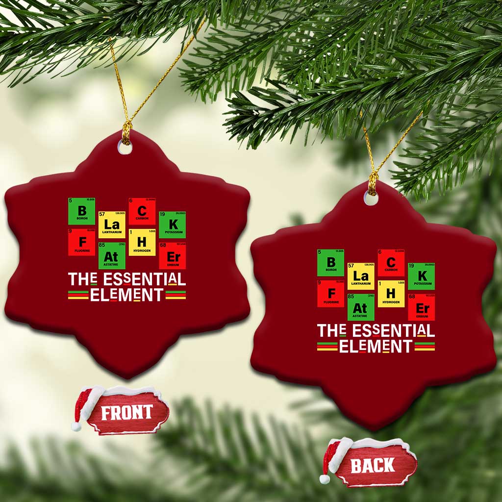 Black Father The Essential Element Ceramic Ornament Father's Day Juneteenth Chemistry Periodic Table TS11 Print Your Wear