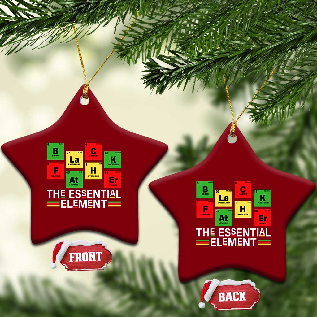 Black Father The Essential Element Ceramic Ornament Father's Day Juneteenth Chemistry Periodic Table TS11 Print Your Wear