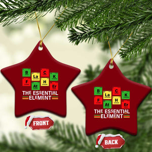 Black Father The Essential Element Ceramic Ornament Father's Day Juneteenth Chemistry Periodic Table TS11 Print Your Wear