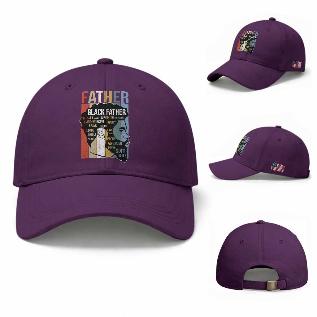 African American Black Father Baseball Cap Fathers Day Juneteenth TS11 Baseball Cap Universal Fit Purple Print Your Wear