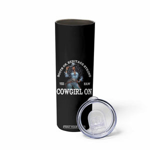 Boots On Heritage Strong Cowgirl On Skinny Tumbler African American Black Cowgirl TS11 Print Your Wear