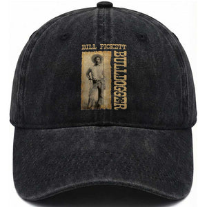 Bill Pickett The Bulldogger Washed Cotton Baseball Cap Western African American Cowboy