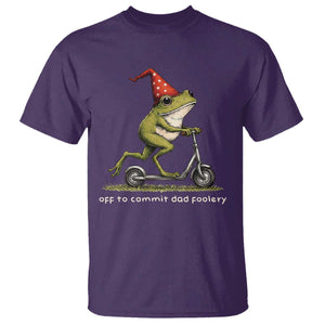 Off To Commit Dad Foolery T Shirt Funny Daddy Frog Scooter Fathers Day TS11 Purple Print Your Wear
