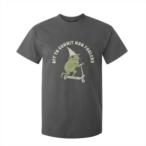 Off To Commit Mom Foolery T Shirt For Kid Funny Mama Frog Scooter Mother's Day TS11 Dark Heather Print Your Wear