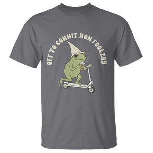 Off To Commit Mom Foolery T Shirt Funny Mama Frog Scooter Mother's Day TS11 Charcoal Print Your Wear