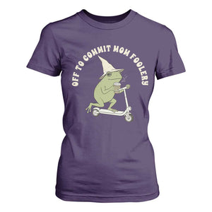 Off To Commit Mom Foolery T Shirt For Women Funny Mama Frog Scooter Mother's Day TS11 Purple Print Your Wear