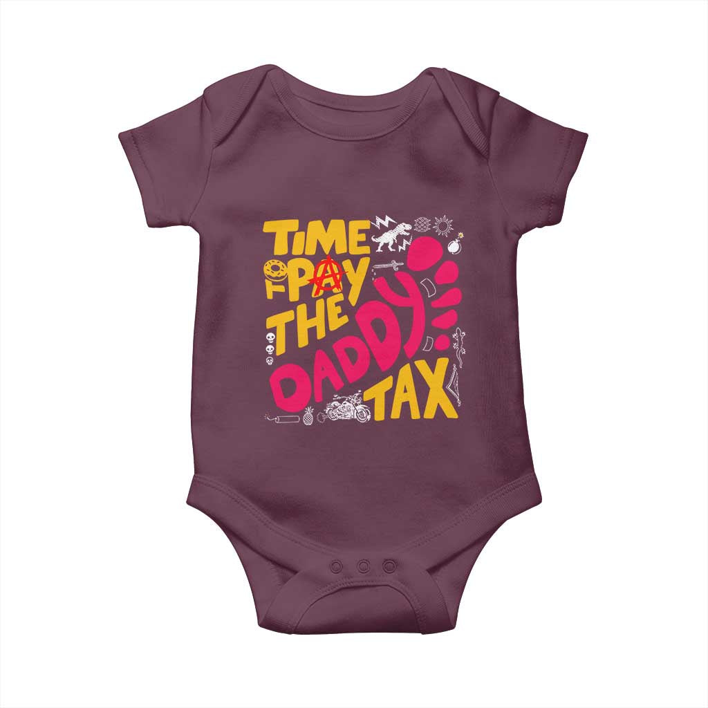 Time To Pay The Daddy Tax Baby Onesie Dungeon Gamer Dad Father’s Day TS11 Maroon Print Your Wear