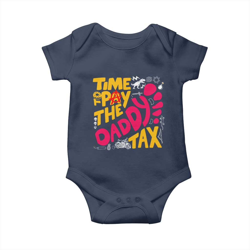Time To Pay The Daddy Tax Baby Onesie Dungeon Gamer Dad Father’s Day TS11 Navy Print Your Wear