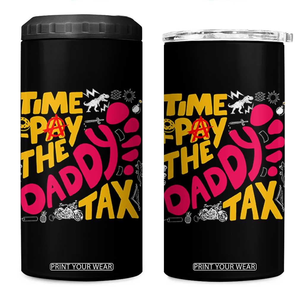 Time To Pay The Daddy Tax 4 in 1 Can Cooler Tumbler Dungeon Gamer Dad Father’s Day TS11 One Size: 16 oz Black Print Your Wear