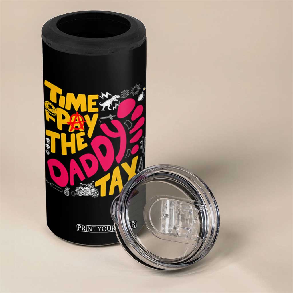 Time To Pay The Daddy Tax 4 in 1 Can Cooler Tumbler Dungeon Gamer Dad Father’s Day TS11 Print Your Wear