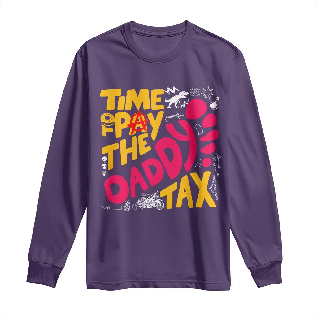 Time To Pay The Daddy Tax Long Sleeve Shirt Dungeon Gamer Dad Father’s Day TS11 Purple Print Your Wear