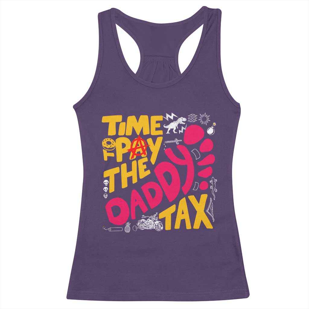 Time To Pay The Daddy Tax Racerback Tank Top Dungeon Gamer Dad Father’s Day TS11 Purple Print Your Wear