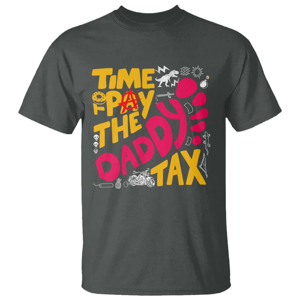 Time To Pay The Daddy Tax T Shirt Dungeon Gamer Dad Father’s Day TS11 Dark Heather Print Your Wear