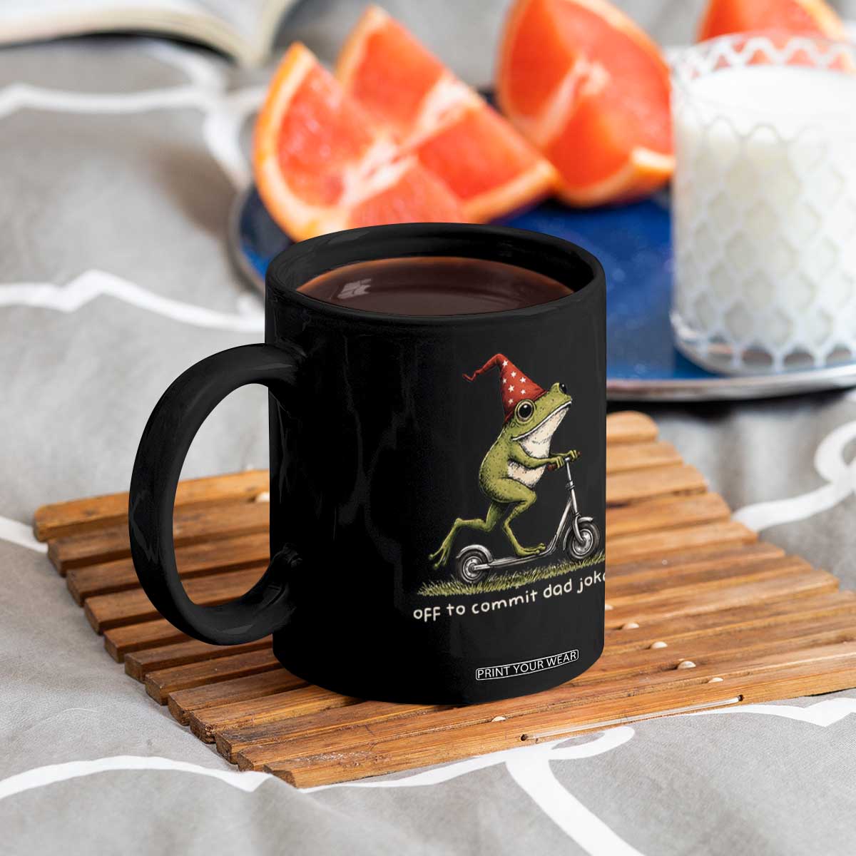 Off To Commit Dad Jokes Coffee Mug Funny Daddy Frog Scooter Fathers Day TS11 Print Your Wear