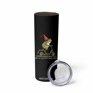 Off To Commit Dad Jokes Skinny Tumbler Funny Daddy Frog Scooter Fathers Day TS11 Print Your Wear
