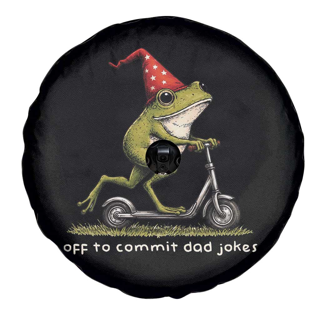 Off To Commit Dad Jokes Spare Tire Cover Funny Daddy Frog Scooter Fathers Day TS11 Print Your Wear