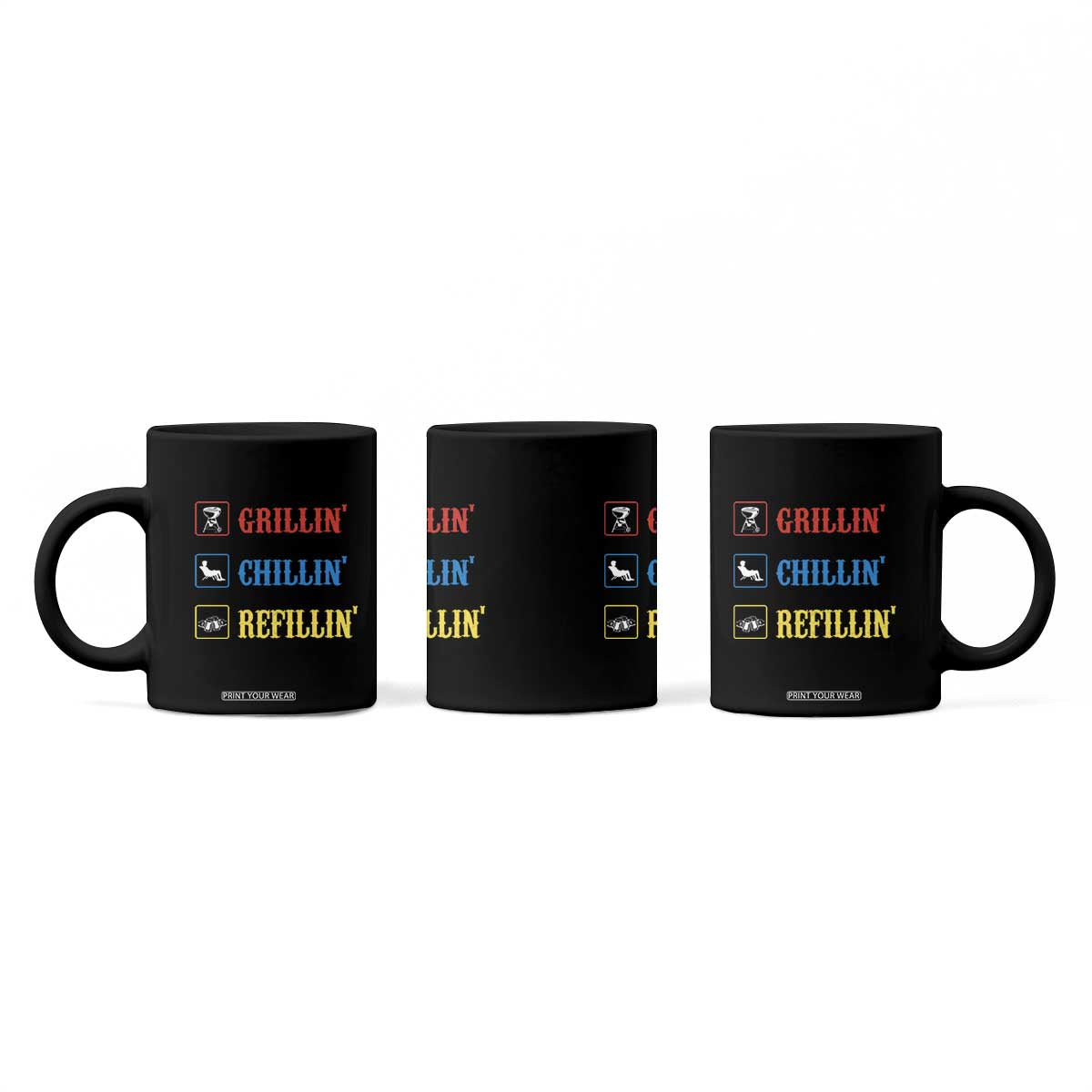 BBQ Lover Coffee Mug Grilling Chillin' Grillin' Refillin' Smoker TS11 Print Your Wear