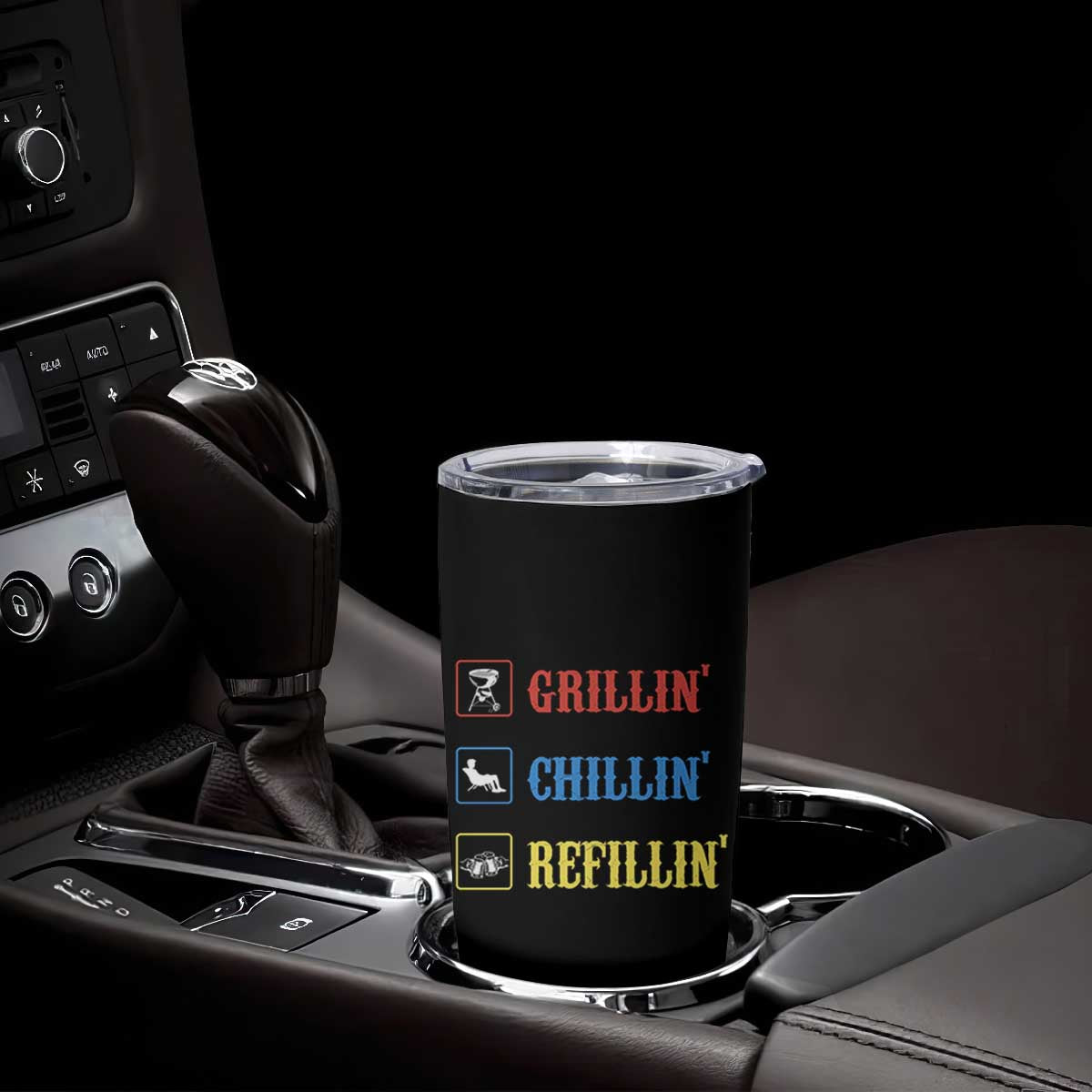 BBQ Lover Tumbler Cup Grilling Chillin' Grillin' Refillin' Smoker TS11 Print Your Wear