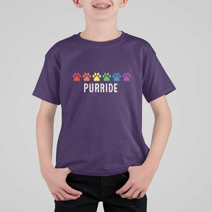 LGBT Cat T Shirt For Kid Purride Rainbow Pride Ally TS11 Purple Print Your Wear