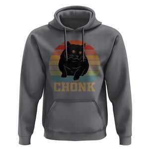 Funny Cat Hoodie Chonk Black Fat Kitten TS11 Charcoal Print Your Wear