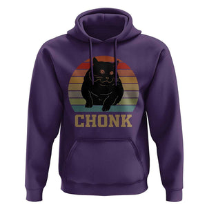 Funny Cat Hoodie Chonk Black Fat Kitten TS11 Purple Print Your Wear