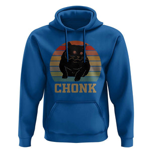 Funny Cat Hoodie Chonk Black Fat Kitten TS11 Royal Blue Print Your Wear