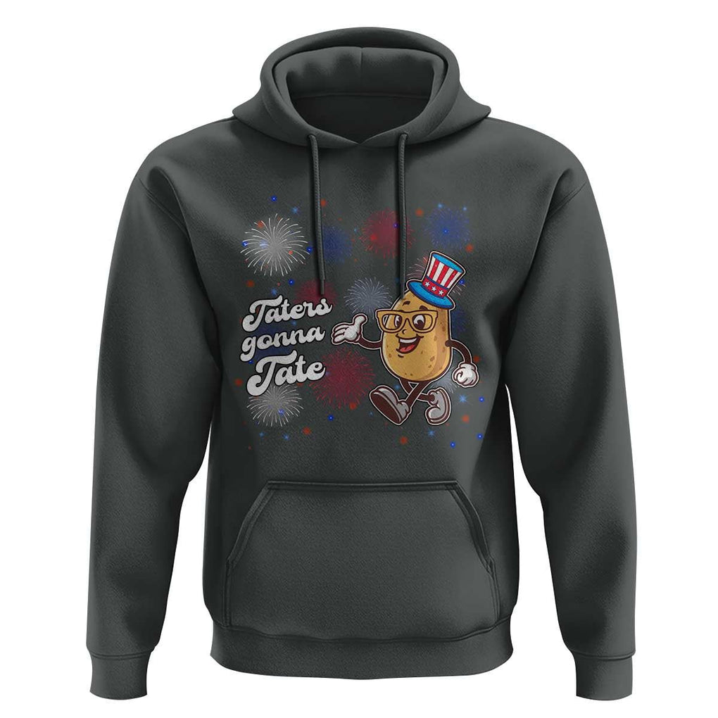 Funny Tater Tot Foodie Hoodie Taters Gonna Tate Potato TS11 Dark Heather Print Your Wear