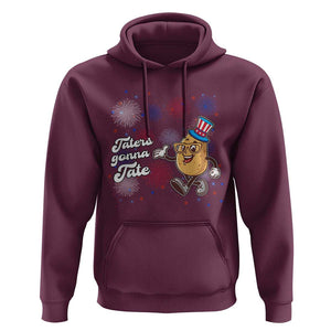 Funny Tater Tot Foodie Hoodie Taters Gonna Tate Potato TS11 Maroon Print Your Wear