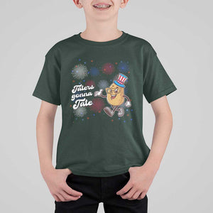 Funny Tater Tot Foodie T Shirt For Kid Taters Gonna Tate Potato TS11 Dark Forest Green Print Your Wear
