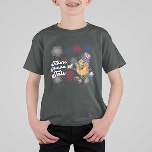 Funny Tater Tot Foodie T Shirt For Kid Taters Gonna Tate Potato TS11 Dark Heather Print Your Wear