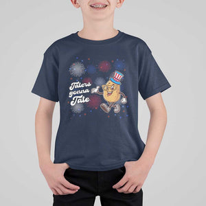 Funny Tater Tot Foodie T Shirt For Kid Taters Gonna Tate Potato TS11 Navy Print Your Wear