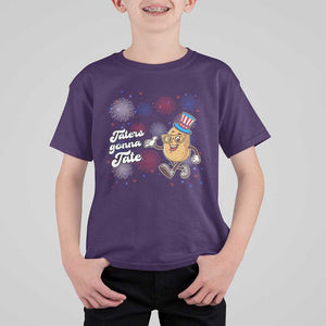 Funny Tater Tot Foodie T Shirt For Kid Taters Gonna Tate Potato TS11 Purple Print Your Wear