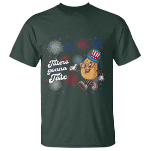 Funny Tater Tot Foodie T Shirt Taters Gonna Tate Potato TS11 Dark Forest Green Print Your Wear