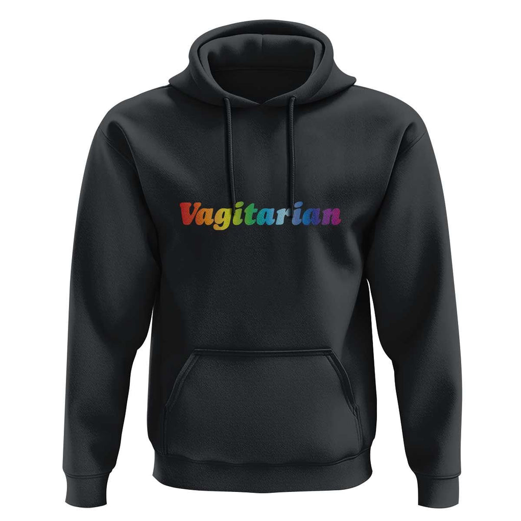 Funny Lesbian Hoodie Vagitarian LGBT Pride Month TS11 Black Print Your Wear