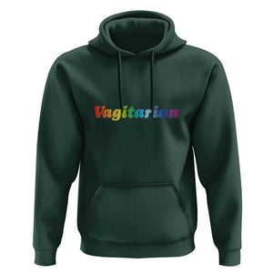 Funny Lesbian Hoodie Vagitarian LGBT Pride Month TS11 Dark Forest Green Print Your Wear