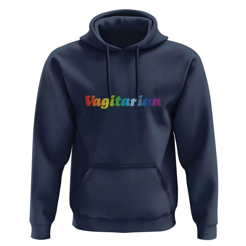 Funny Lesbian Hoodie Vagitarian LGBT Pride Month TS11 Navy Print Your Wear