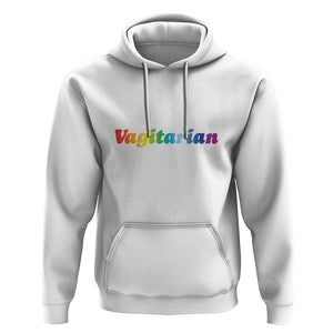 Funny Lesbian Hoodie Vagitarian LGBT Pride Month TS11 White Print Your Wear
