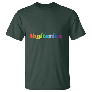 Funny Lesbian T Shirt Vagitarian LGBT Pride Month TS11 Dark Forest Green Print Your Wear