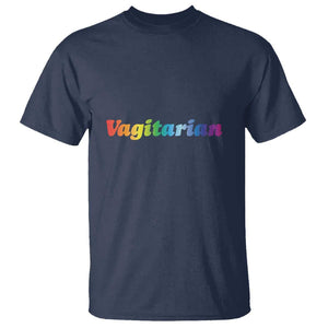 Funny Lesbian T Shirt Vagitarian LGBT Pride Month TS11 Navy Print Your Wear