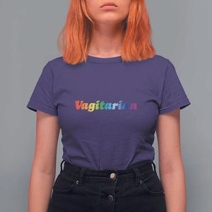 Funny Lesbian T Shirt For Women Vagitarian LGBT Pride Month TS11 Purple Print Your Wear