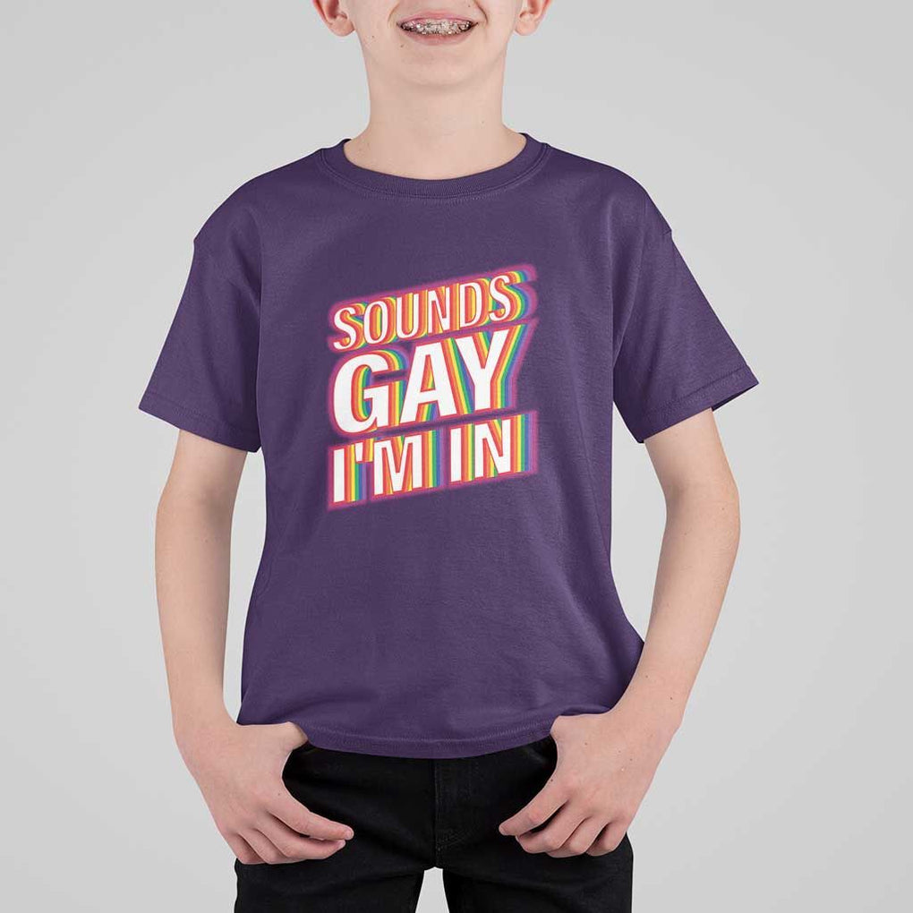 Funny LGBT T Shirt For Kid Sounds Gay I'm In LGBTQ Community TS11 Purple Print Your Wear