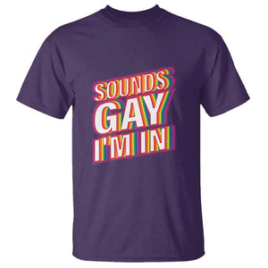 Funny LGBT T Shirt Sounds Gay I'm In LGBTQ Community TS11 Purple Print Your Wear