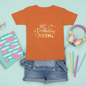 B-Day Girl T Shirt For Kid Birthday Queen Women Matching TS11 Orange Print Your Wear