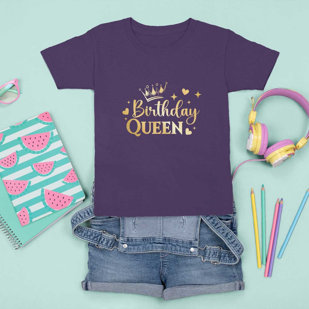 B-Day Girl T Shirt For Kid Birthday Queen Women Matching TS11 Purple Print Your Wear
