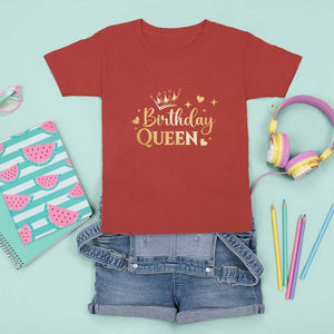 B-Day Girl T Shirt For Kid Birthday Queen Women Matching TS11 Red Print Your Wear