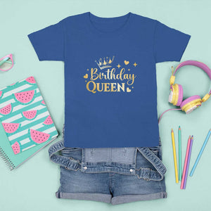 B-Day Girl T Shirt For Kid Birthday Queen Women Matching TS11 Royal Blue Print Your Wear
