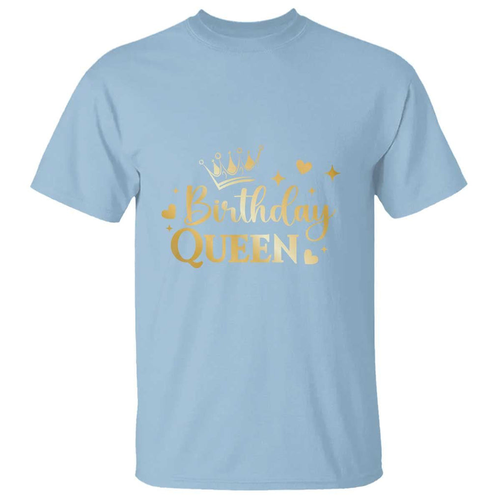 B-Day Girl T Shirt Birthday Queen Women Matching TS11 Light Blue Print Your Wear