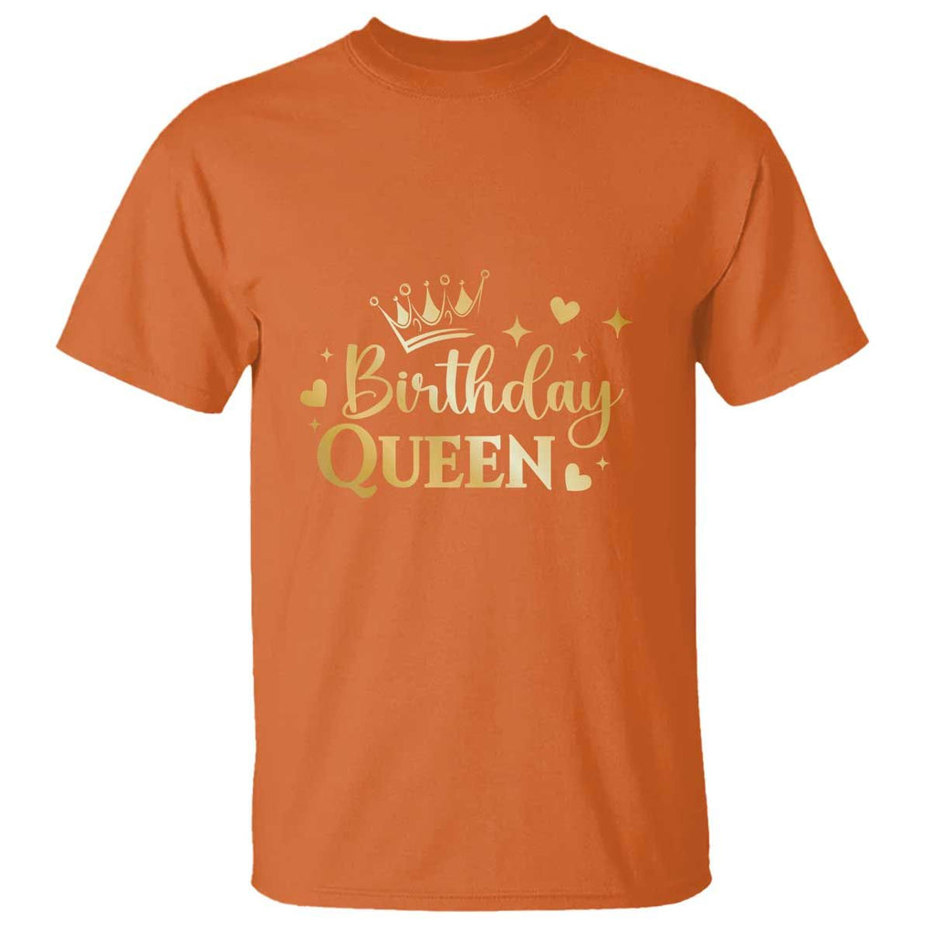 B-Day Girl T Shirt Birthday Queen Women Matching TS11 Orange Print Your Wear